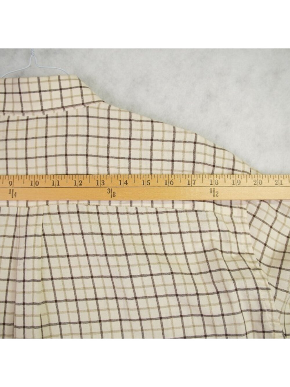 Loro Piana Mens Plaid Cotton Wool Blend Button Down Shirt Size XL Made Italy EUC - Picture 10 of 14